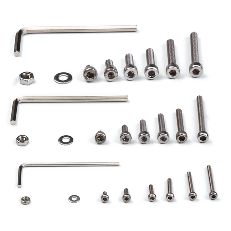 A77I 2160PCS M2/M3/ Stainless Steel Hex Socket Bolt And Nuts Set Fastener Hardware Hexagon Socket Head Cap Screws