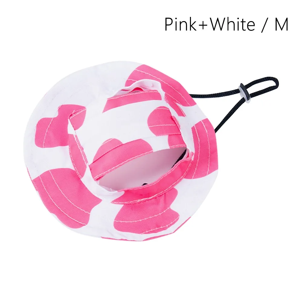 

Cartoon Adjustable Pet Sun Cap Breathable Anti Stripping Dog Bucket Hat Sun Protection Sport Hat Outdoor