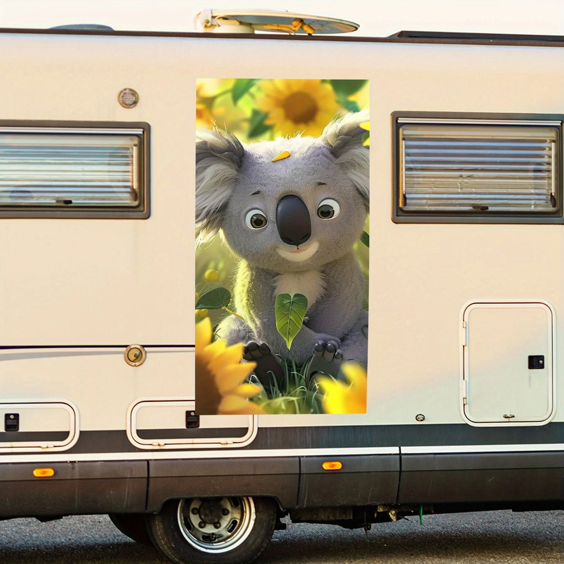 

Коала подсолнух Шарм дом на колесах наклейка на дверь автомобиля ПВХ самоводонепроницаемая палка яркие авто внешние аксессуары Декор защита подарок