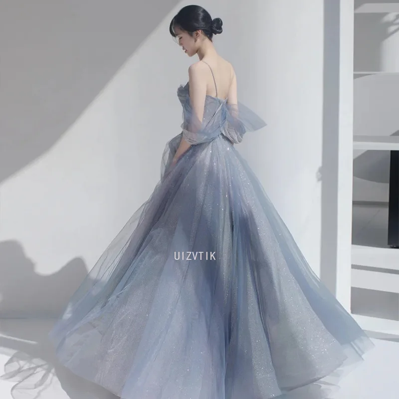 プリンセススタイルウエディングドレス卒業ドレス女性のためのエレガントな弓オーガンザスリングボールガウン女性のイブニングパーティードレス Vestidos