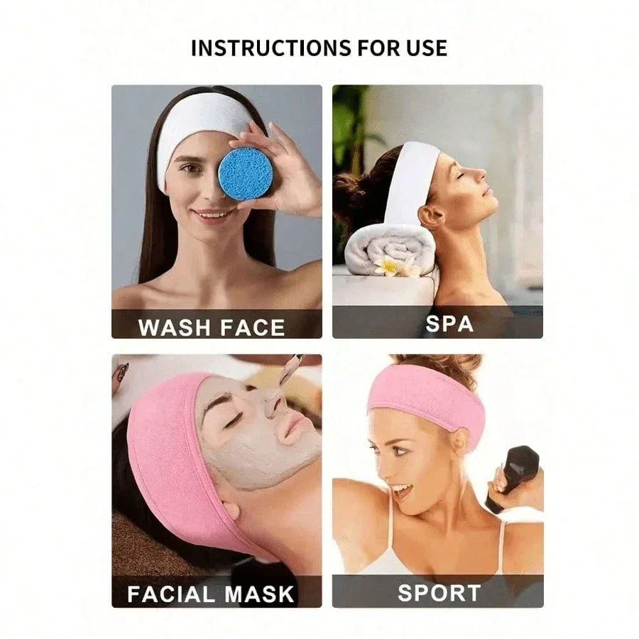 

Adjustable Non Slip Headband For Spa Face Washing Facial Mask Sport Makeup Women