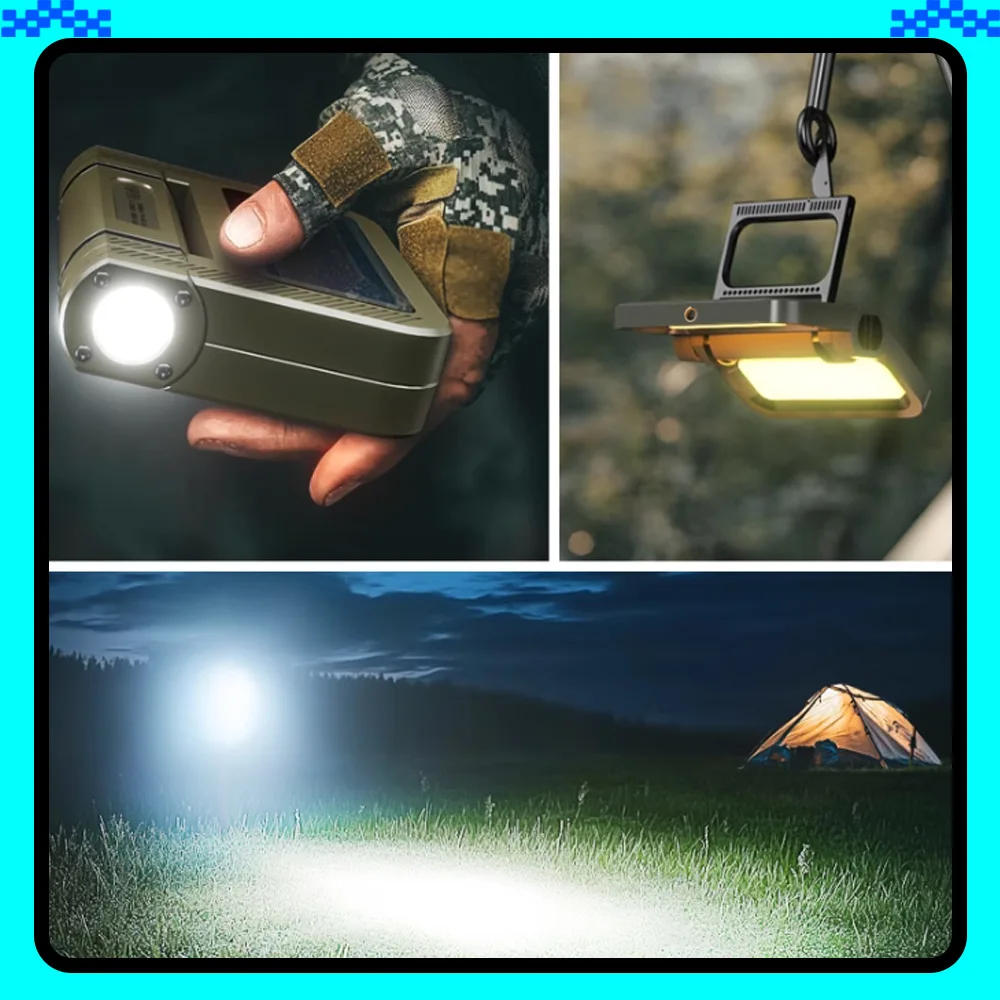 LEM E50 Camping Lamp Rechargeable Camping Lighting Rainproof Remote Control Outdoor Lamp 1800LM 3000mAh Folding Magnetic Lantern