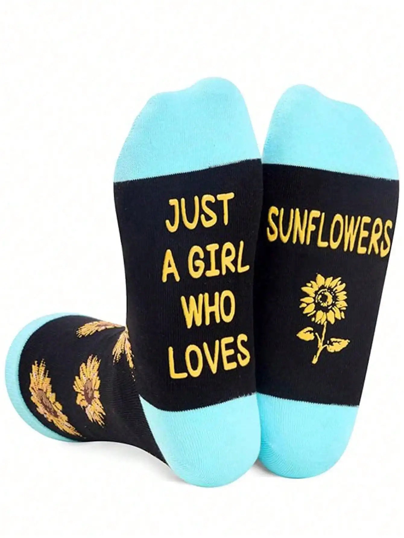 

1 пара забавных носков с растительной тематикой (унисекс) — продуманный подарок для любителей подсолнечника, горшечных растений и йоги