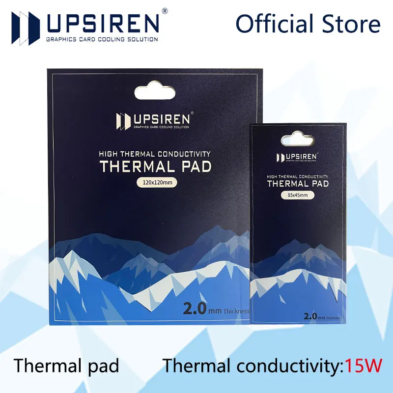 UPSIREN-Placa Gráfica Cooling Silicone Pad, Dissipação de Calor, Placa Mãe, 15W, MK, CPU, GPU