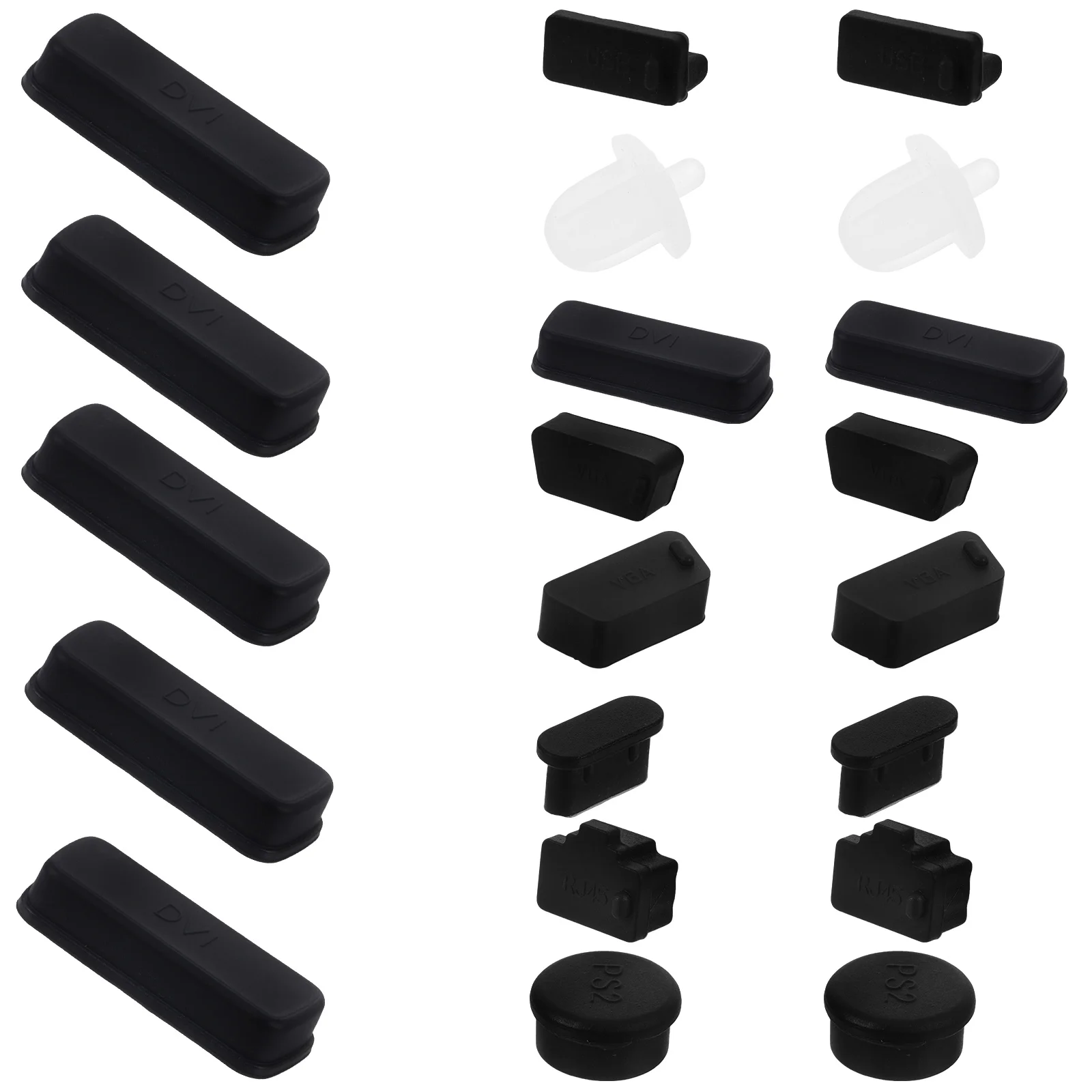 Computer Anti Cover Port Stopper Motherboard Dust Plug Motherboards Silicone Black Protector