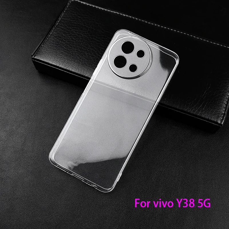 For vivo Y38 Y200i T3x 5G New Ultra Thin Soft TPU Silicon Gel Transparent Camera Protect Case Back Cover