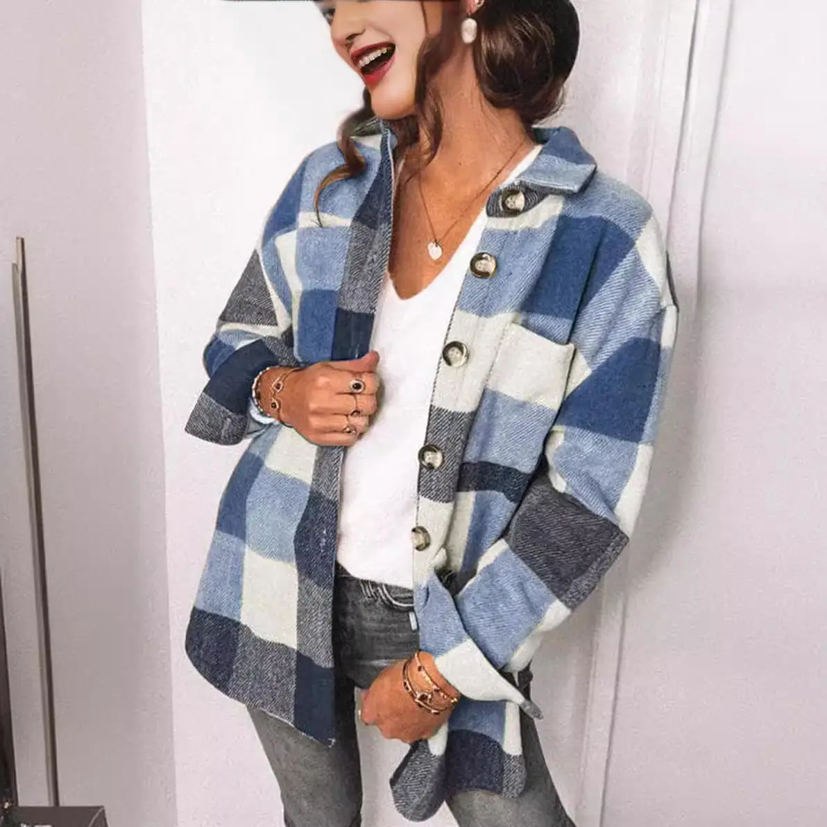 

Осенняя независимая европейская женская блузка irt Commute Sle Long Sve из полиэфирного волокна, обычный крой с принтом