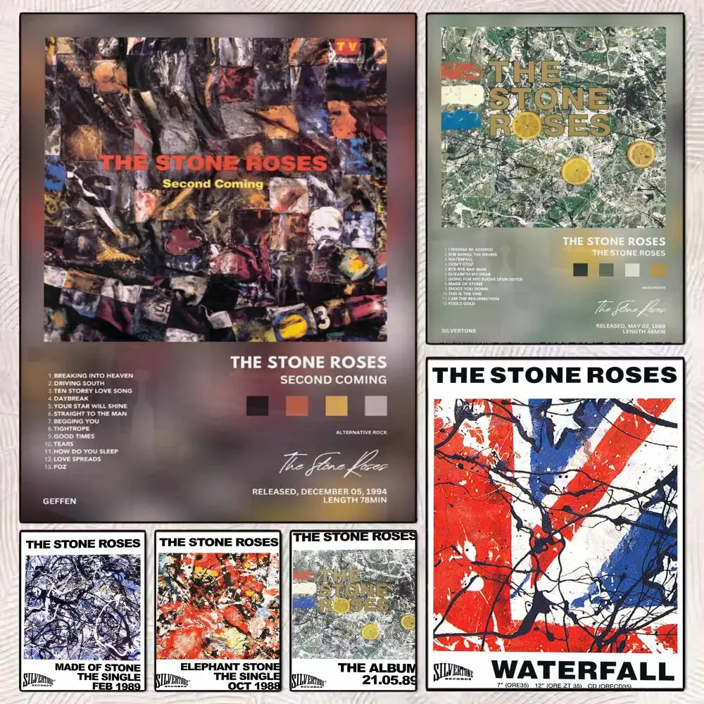 Band T-The Stone Roses Poster PP Wall Decor Posters Celebrity Music Art Prints Bedroom Office Gift