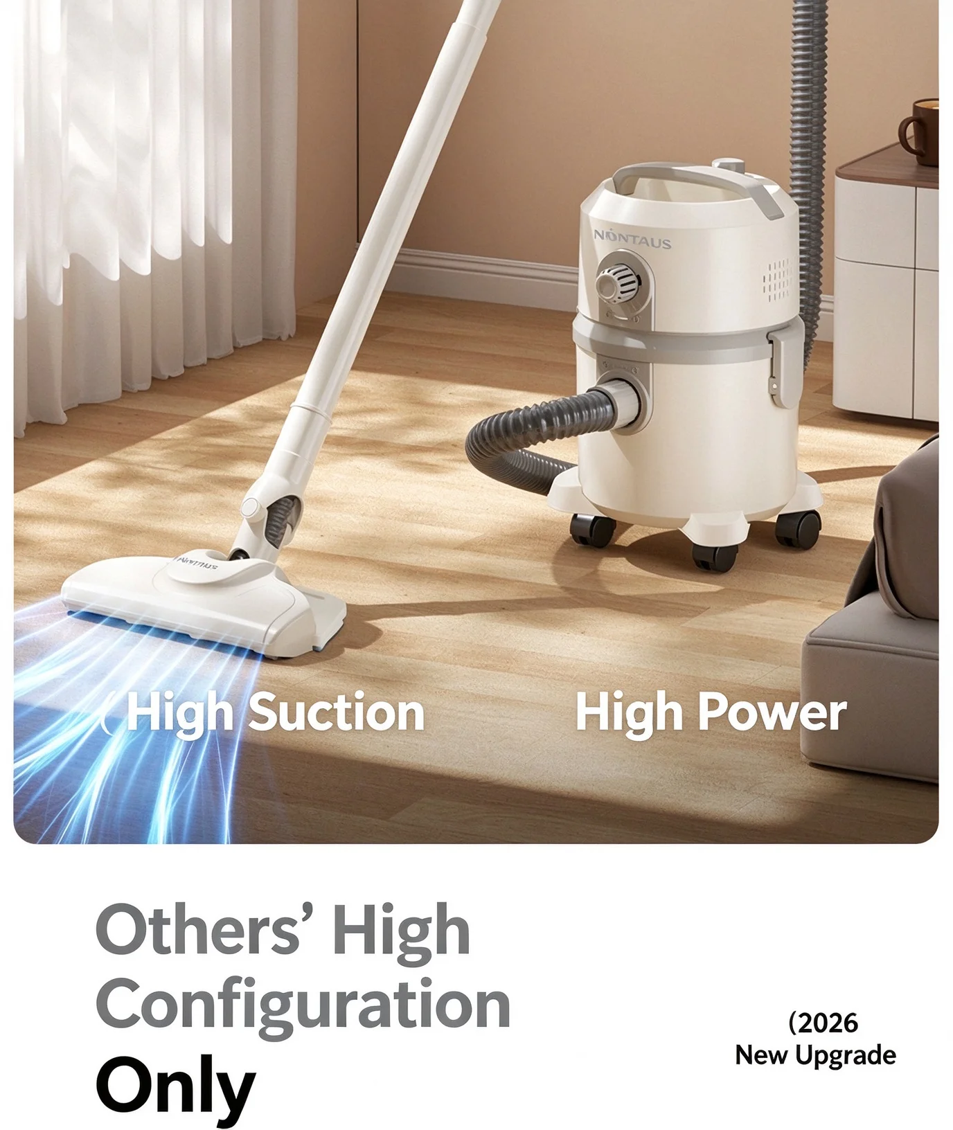Factory Direct Sales Vacuum Cleaner for Home Use, High Suction Power, Water Suction Machine, Washable Nozzle Filter, Commercial Use Suction and Mopping All-In-One Cleaning Device