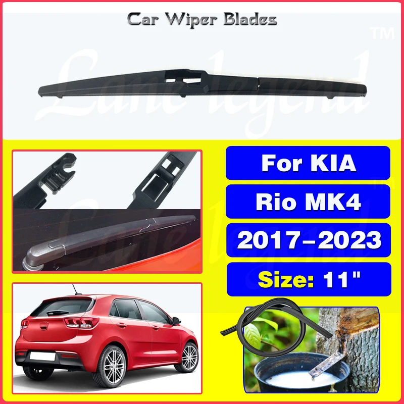 

Car Wiper 11" Rear Wiper Blade For Kia Rio MK4 2017 - 2023 Windshield Windscreen Clean Tailgate Window Car Rain Brush