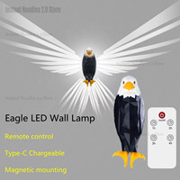 Modern led Wall Lamp Owl Eagle Projector Light Creative Atmosphere Wall Sconce Light Remote Magnetic Suction Wall Lamp Bird Lamp