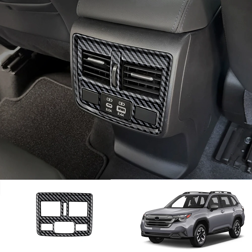 

For Subaru Forester Car Back Air Vent Trims Frame Cover Protector Accessories Rear Air Vent Panel Inner Decoration Stickers 2025