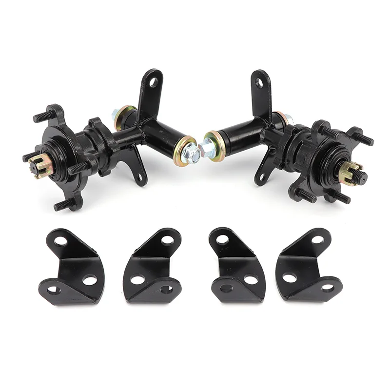 1 Set 4 Stud Steering Strut Knuckle Spindles with Brake Disc Wheel Hubs For China ATV 49cc-110cc UTV Golf Buggy Quad Bike Parts