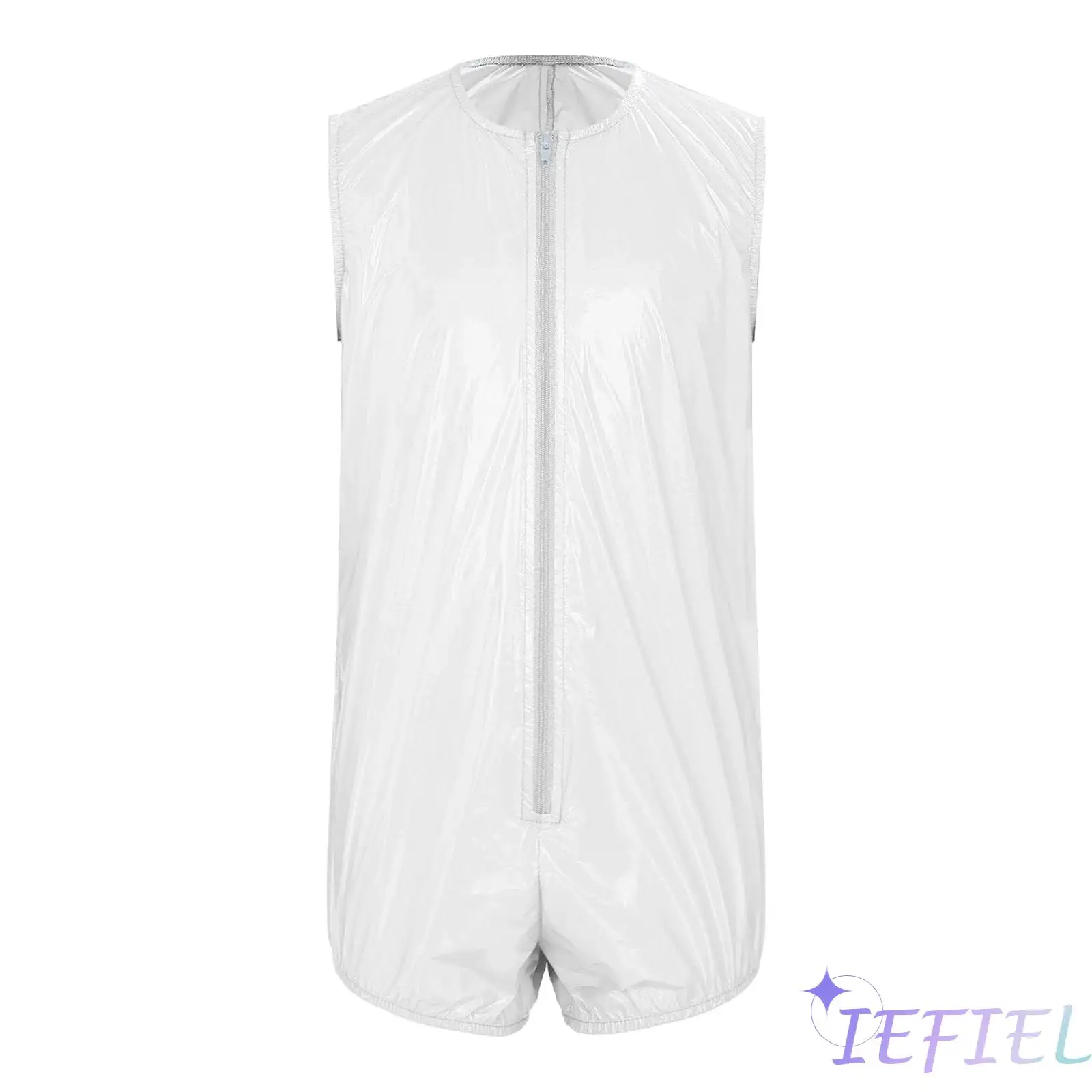 Unisex Childrens Adaptive Romper Water Resistant Diaper Cover Sleeveless Zip Up Bodysuit with Elastic Leg Openings