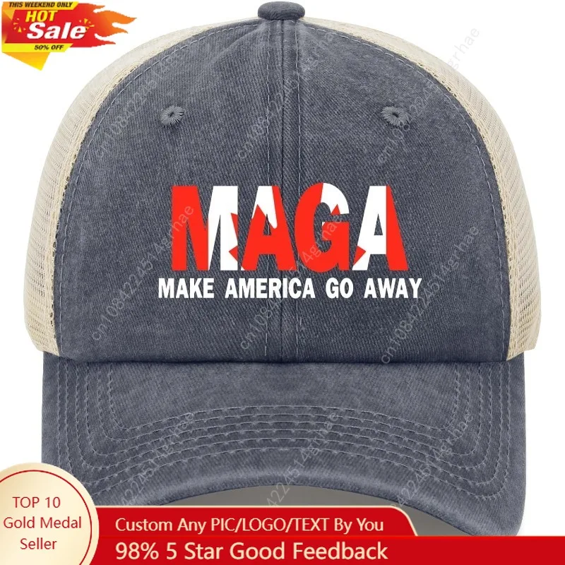 

Make America Go Away with Canada Flag hat for Womens Funny hat for Women Trucker hat Ball caps Fashion Cool