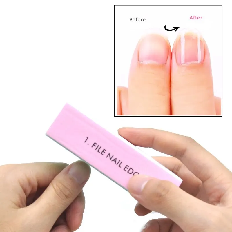 ชุดตะไบเล็บ5ชิ้น/ล็อตบล็อกขัดเงา4ทางหลากสีชุดเครื่องมือขัดเล็บตะไบขัดเล็บ