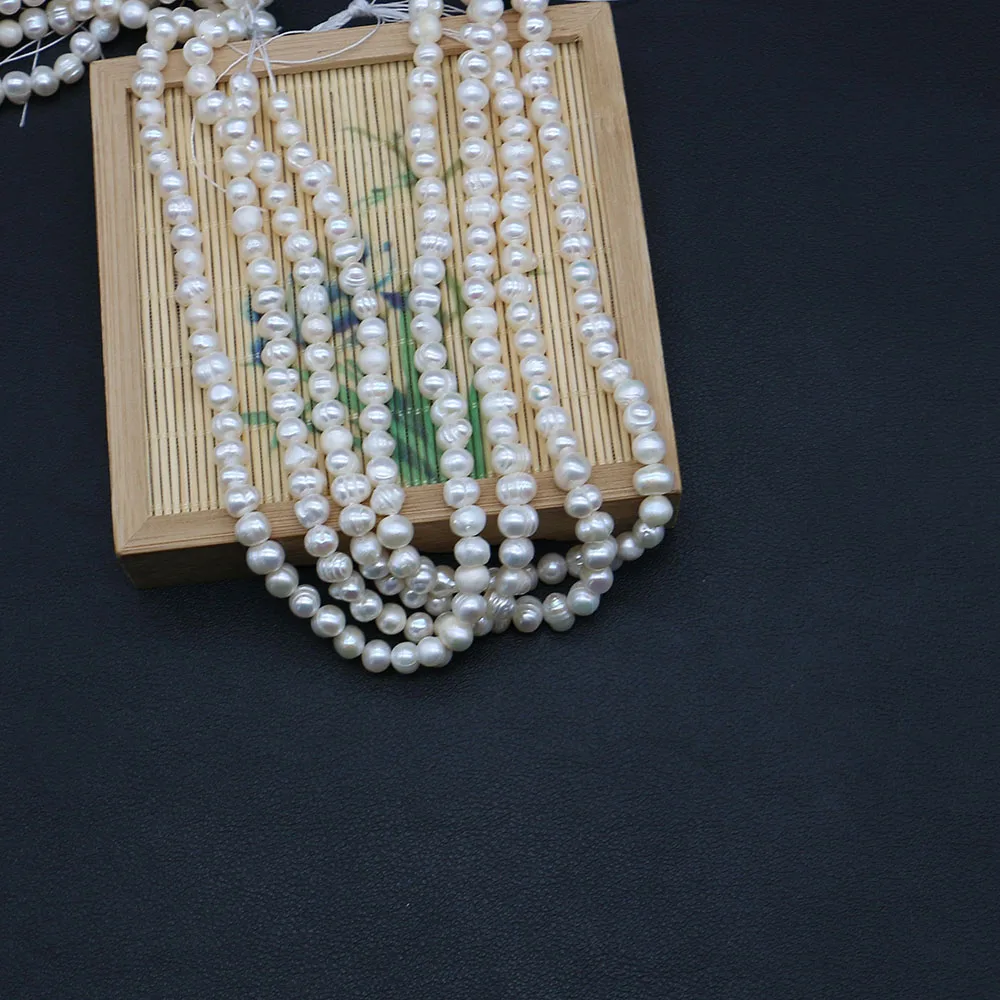 Thread-shaped Natural Freshwater Baroque Loose Pearl Beads DIY Necklace Bracelet Banquet Engagement Jewelry Accessories 1strand