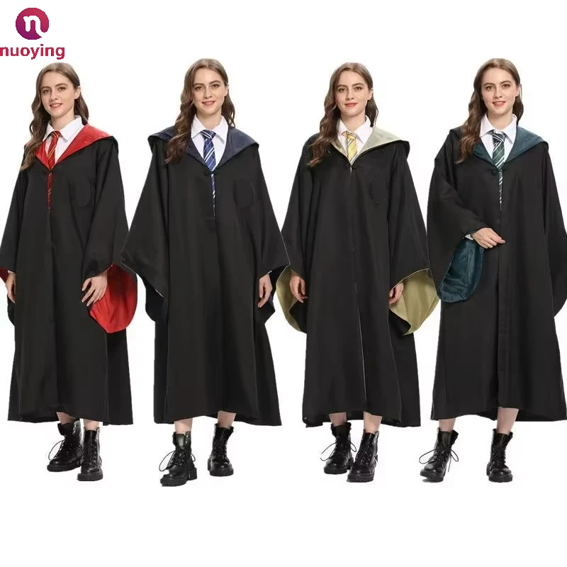 Mantello magico unisex con sciarpa e laccio, completo, costume di Halloween, cosplay, per bambini e adulti, per feste, giochi di ruolo, travestimenti, idea regalo.