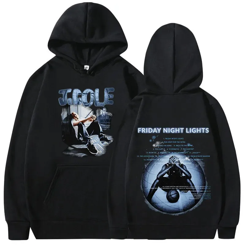 J Cole Friday Night Lights album hoodies fashion vintage long sleeve pullovers men women clothes oversized sweatshirts streetwea