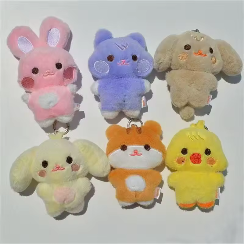Kpop Idol ATEEZ llavero de muñeco de peluche ANITEEZ Mini llaveros de peluche