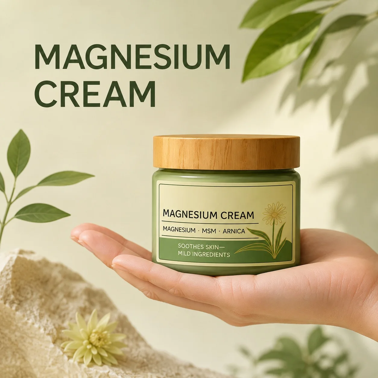 Magnesium Cream Body Soothing Cream Relieve Muscles Joints & Leg Pains Lasting Hydration Lightweight Fast Absorb Body Care Cream