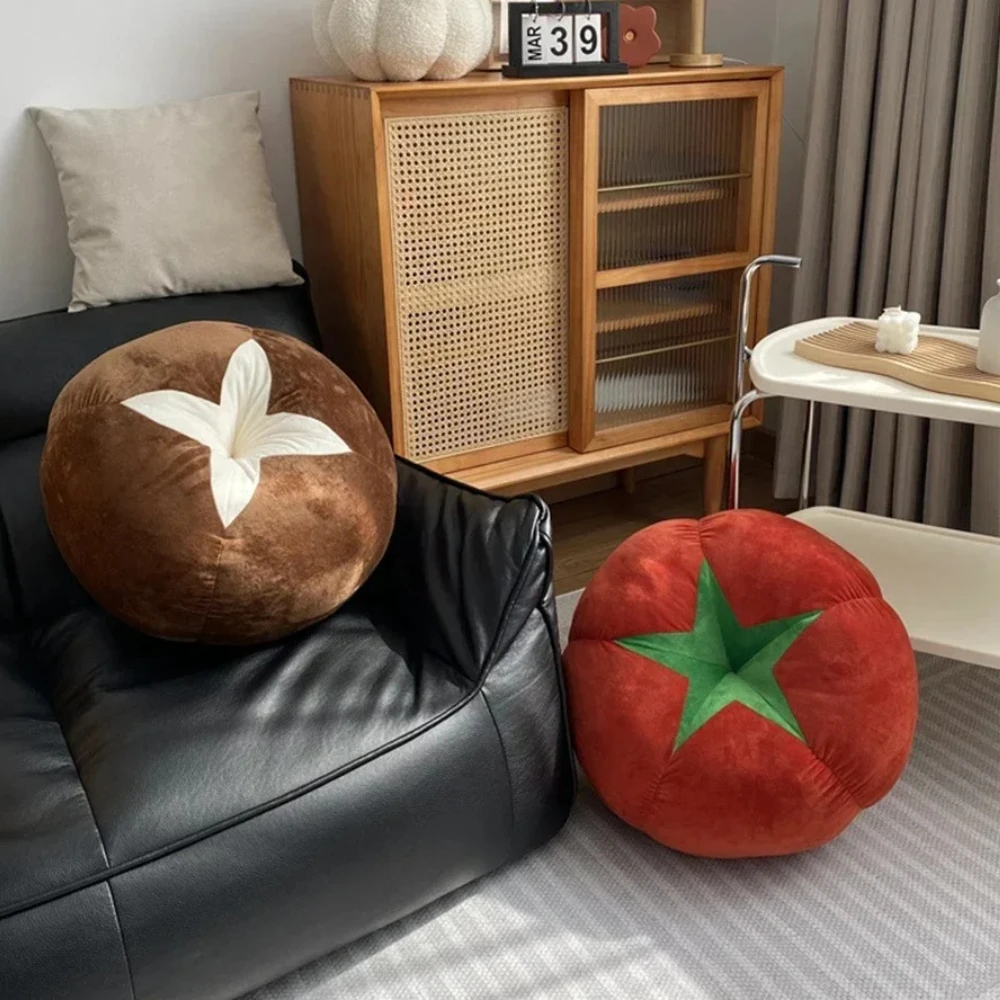 

GGE милая подушка с грибами и овощами, утолщенная круглая подушка для дивана для спальни, эркер, сиденье, домашний декор