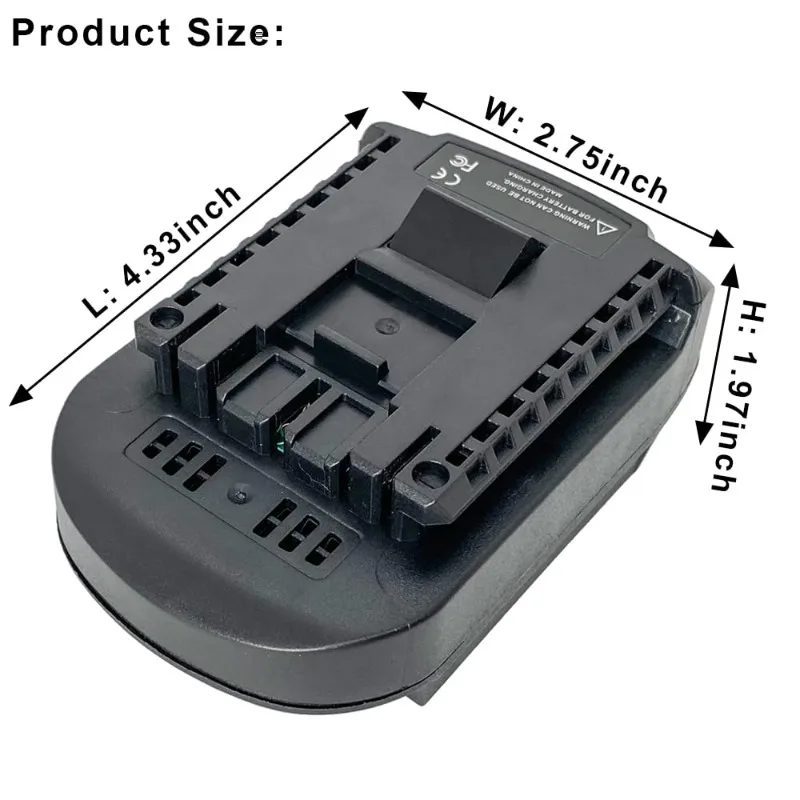 Adapter baterii ALASICKA DM18BSL do Dewalt 20V, umożliwiający konwersję akumulatorów litowo-jonowych Milwakee 18V na akumulatory litowo-jonowe Bosch 18V do elektronarzędzi akumulatorowych. — zdjęcie produktu 6