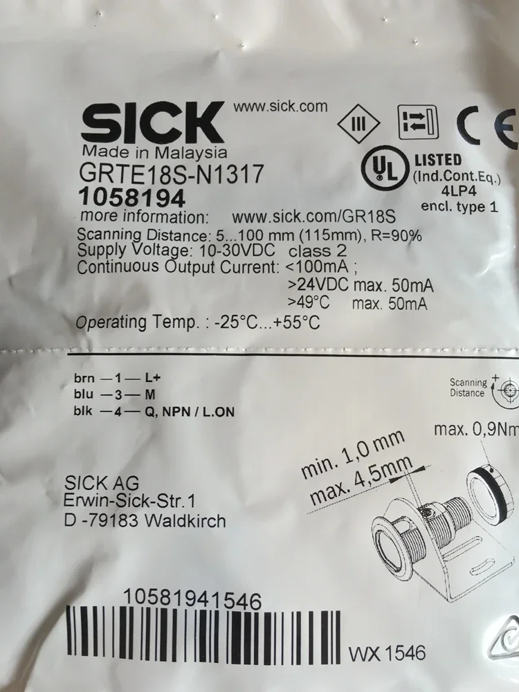 sick-grte18s-n1317-grte18s-n1347-100-新品、オリジナル