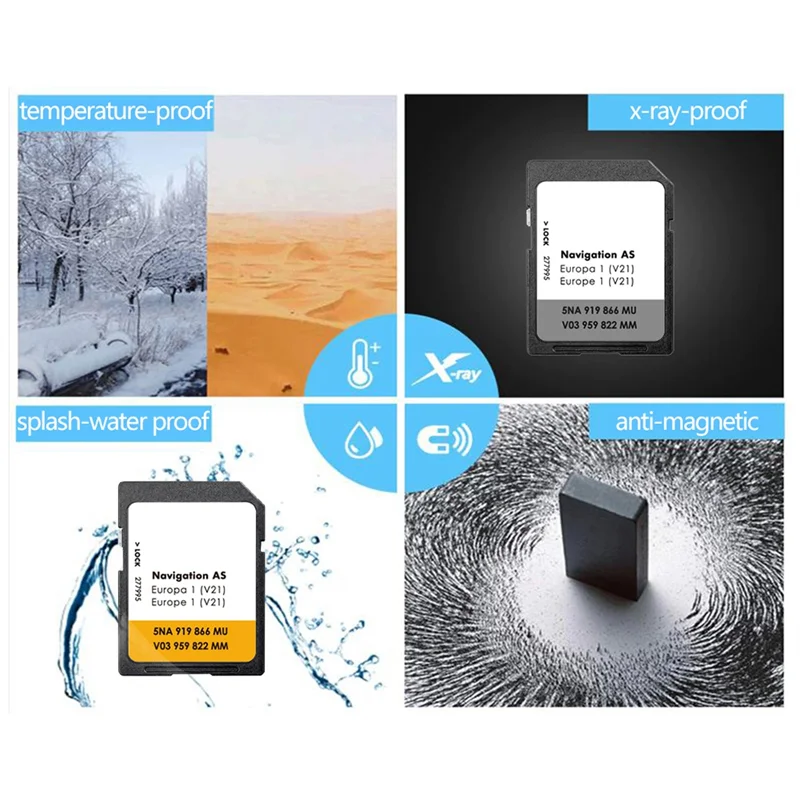 -A96Z Navigation Card SD Card VW Discover Media 2025 Sat Nav AS V21 Map UK Europe 32GB