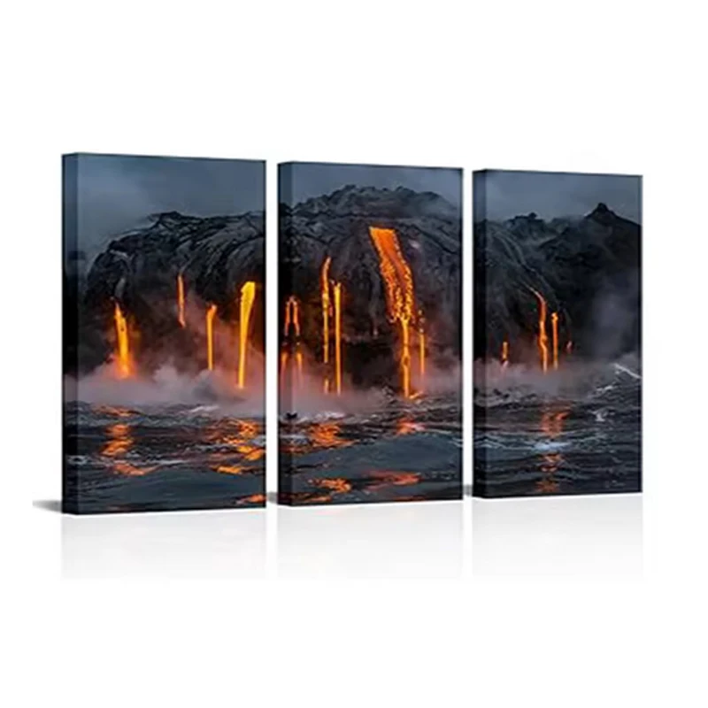 Diamond Art Kits For Adults, 5D Abstract Art Volcano Diamond Painting Kit DIY Full Drill, Premium Gem Dots Home Wall Decor Gift