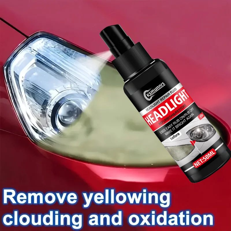 New Car Headlight Restoration Spray Eliminate yellowing & oxidation, restore lamp transparency, brighten night vision for safer