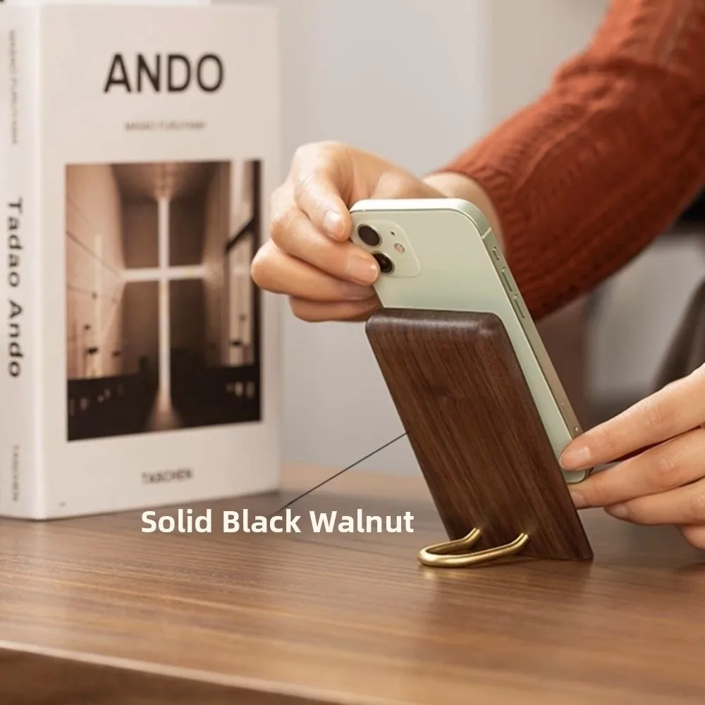 Wooden Lazy Phone Stand Vintage Convenient Charging Smartphone Support Bracket Multifunction Universal Small Tablet Holder