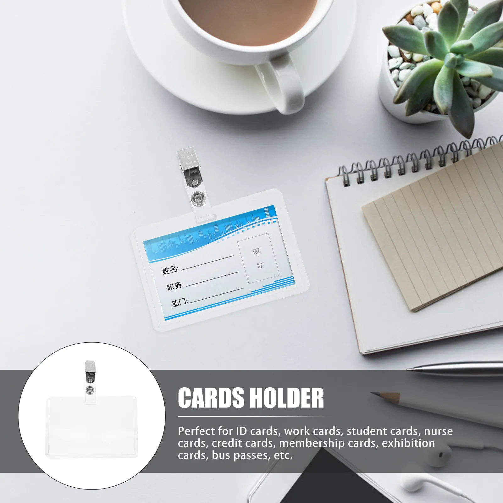 10Sets Waterproof Id Badge Holder Clear Card Protective Cover for Name Tags Business Credit Cards Compact Lightweight Secure