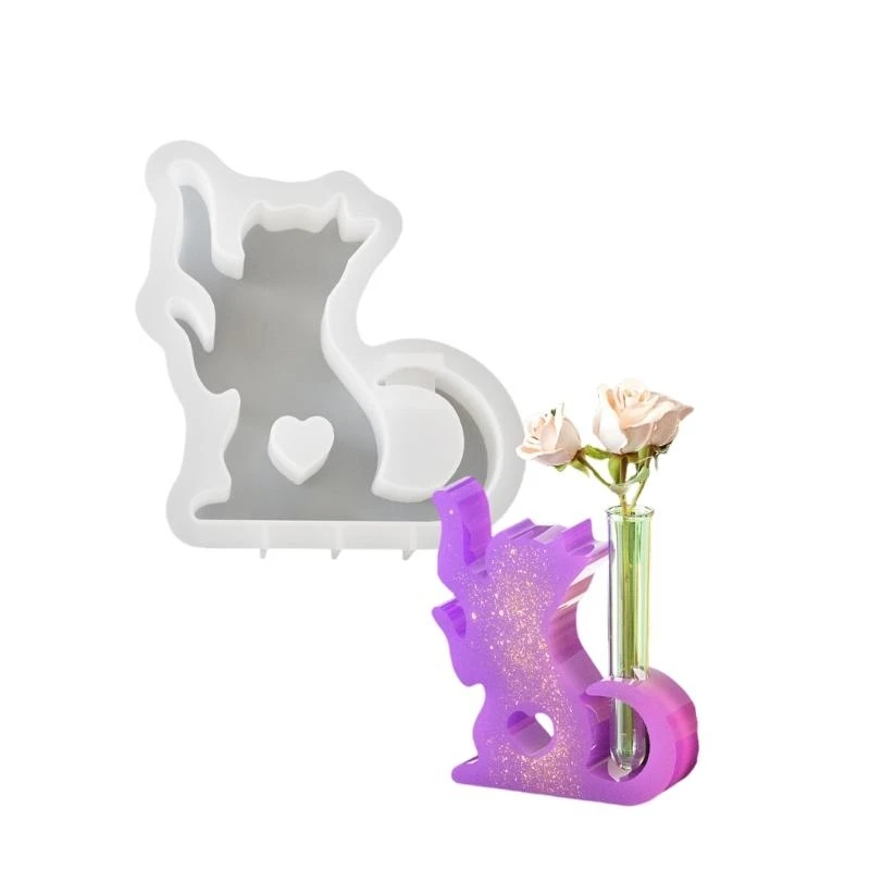 

652F Animal Theme Epoxy Resin Molds for Creating Miniature Hydroponic Plant Holders Handmade Craft Supplies Silicone Molds
