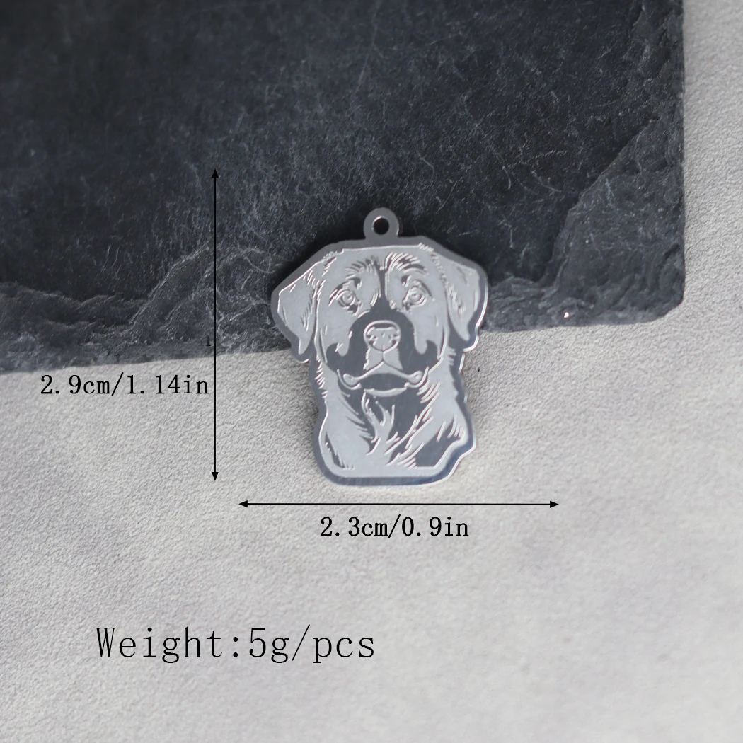 2pcs DIY Rottweiler Dog Charms For Necklaces Pendants Earrings Cute Animal Charms Handmade Jewelry Making Accessories