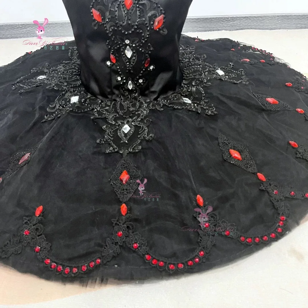 Dani взрослый детский балетный костюм черного лебедя, профессиональное платье-пачка по индивидуальному заказу, конкурсный костюм
