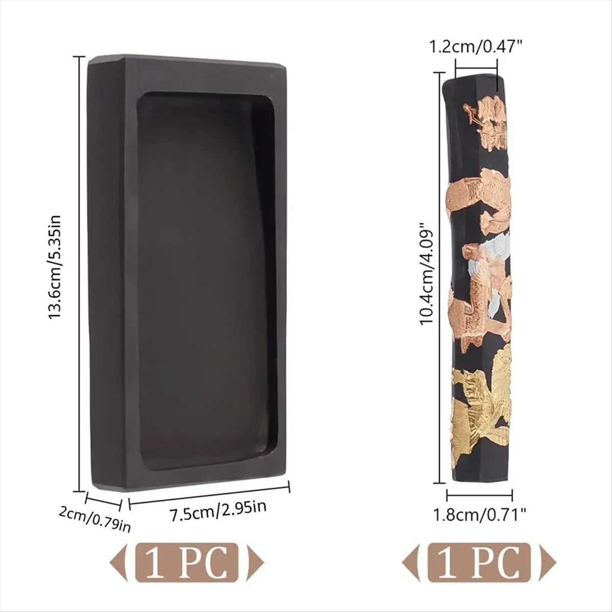 

*A02R Чернильный камень для китайской каллиграфии с чернильной палочкой, прямоугольные наборы чернил с узором дракона и феникса, традиционные китайские чернильные камни