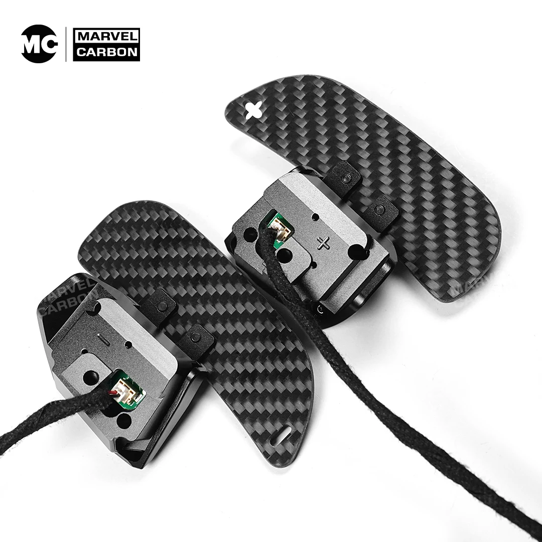 MC Carbon Fiber Steering Wheel Shift Paddle For VW Golf 5 Glof 6 MK5 MK6 GTI CC Magnetic Paddle Shifter view 3