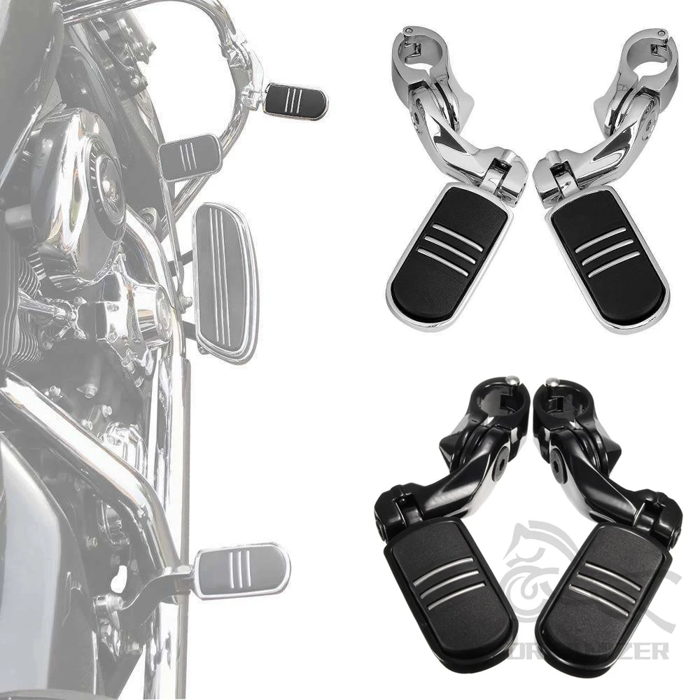 

32MM Motorcycle Chrome Highway Engine Guard Footpegs Pedal Footrest Foot Peg Mount For Harley Touring Dyna Sportster Softail