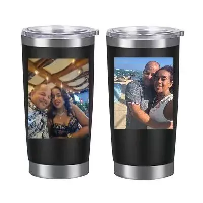 Premium 304 Stainless Steel Thermos Custom 3D  Engraved Personalized Name Logo Vacuum Flask 20oz Luxury Gift Water Bottle Lea