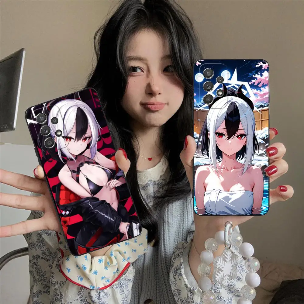 Blue Archive Kayoko Phone Case for Samsung Galaxy M55 54 42 35 34 33 32 23 22 15 14 13 12 F55 5G Soft TPU Shockproof Cover