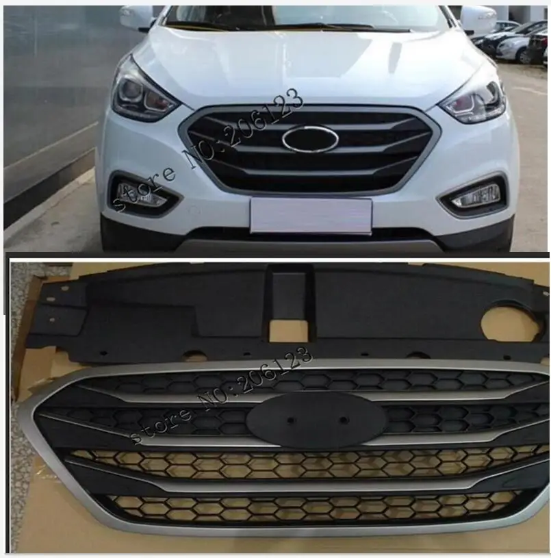 

Автомобильный Стайлинг 2010-2014 для Hyundai Tucson ix35, Оригинальная передняя решетка радиатора из АБС, гоночные решетки, отделка, 1 шт.