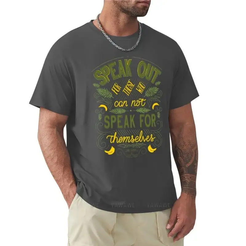 Camiseta gráfica Speak Out Quote - Jane Goodall para hombre, camisetas gráficas, camisetas de gran tamaño