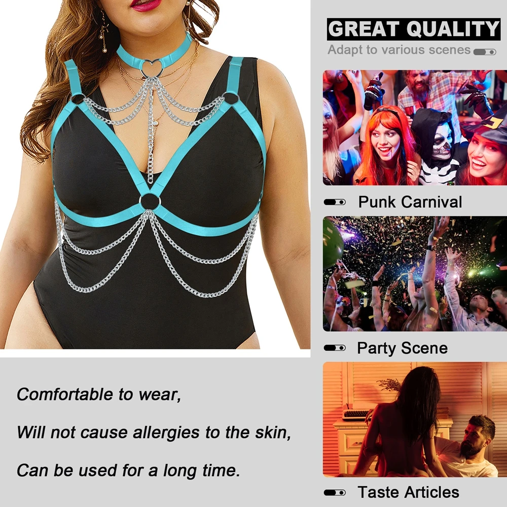 

Plus Size Waistband Leg Belt Straps Body Bondage Fetish Accessories Erotic Lingerie Sexy Hot Women's Underwear Cage Bra Harness