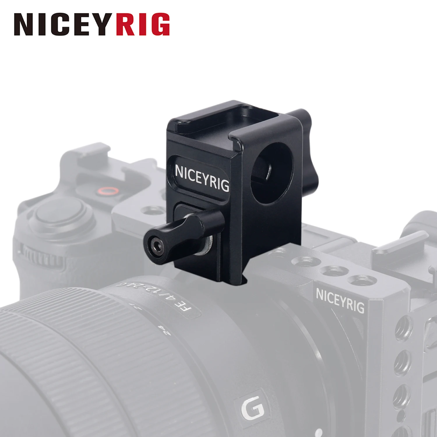 NICEYRIG Multi-Functional NATO Clamp to 15mm Rod Clamp Cold Shoe Mount Quick Release NATO Rail Lock Mount for Camera Rig Support