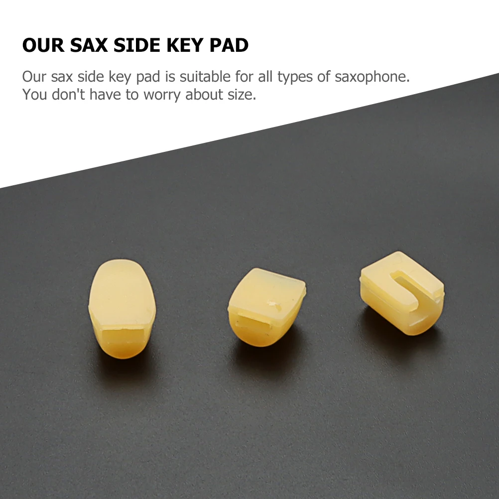

3pcs Side Pads Silicone Risers Small Size Replacement Cushion Cover For Wind Instruments Accessories Sax Side Key Riser