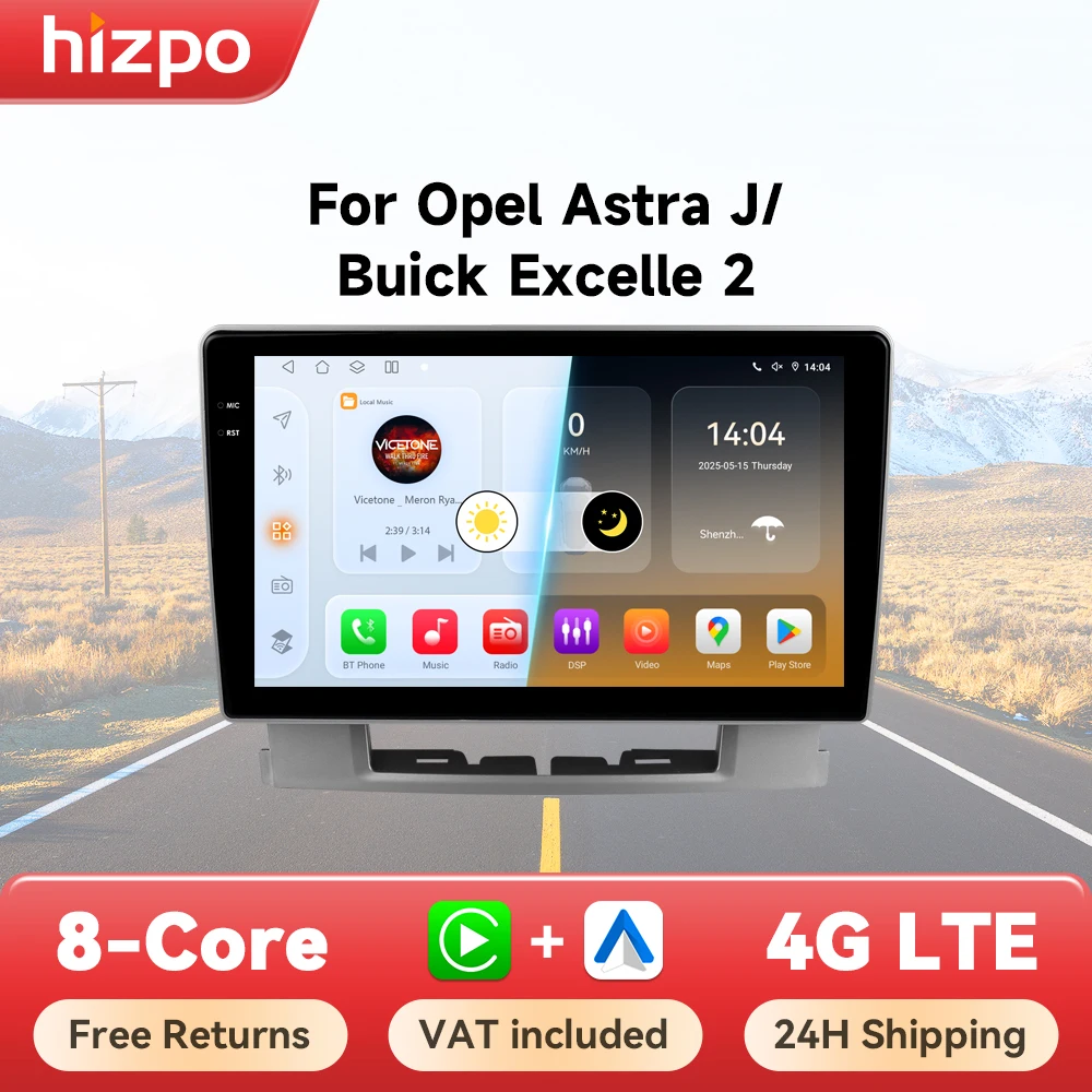 Hizpo Autoradio für opel astra j 2013-2017 buick excelle 2 2013-2018 Multimedia-Player navi gps Stereo Carplay Android Auto WiFi