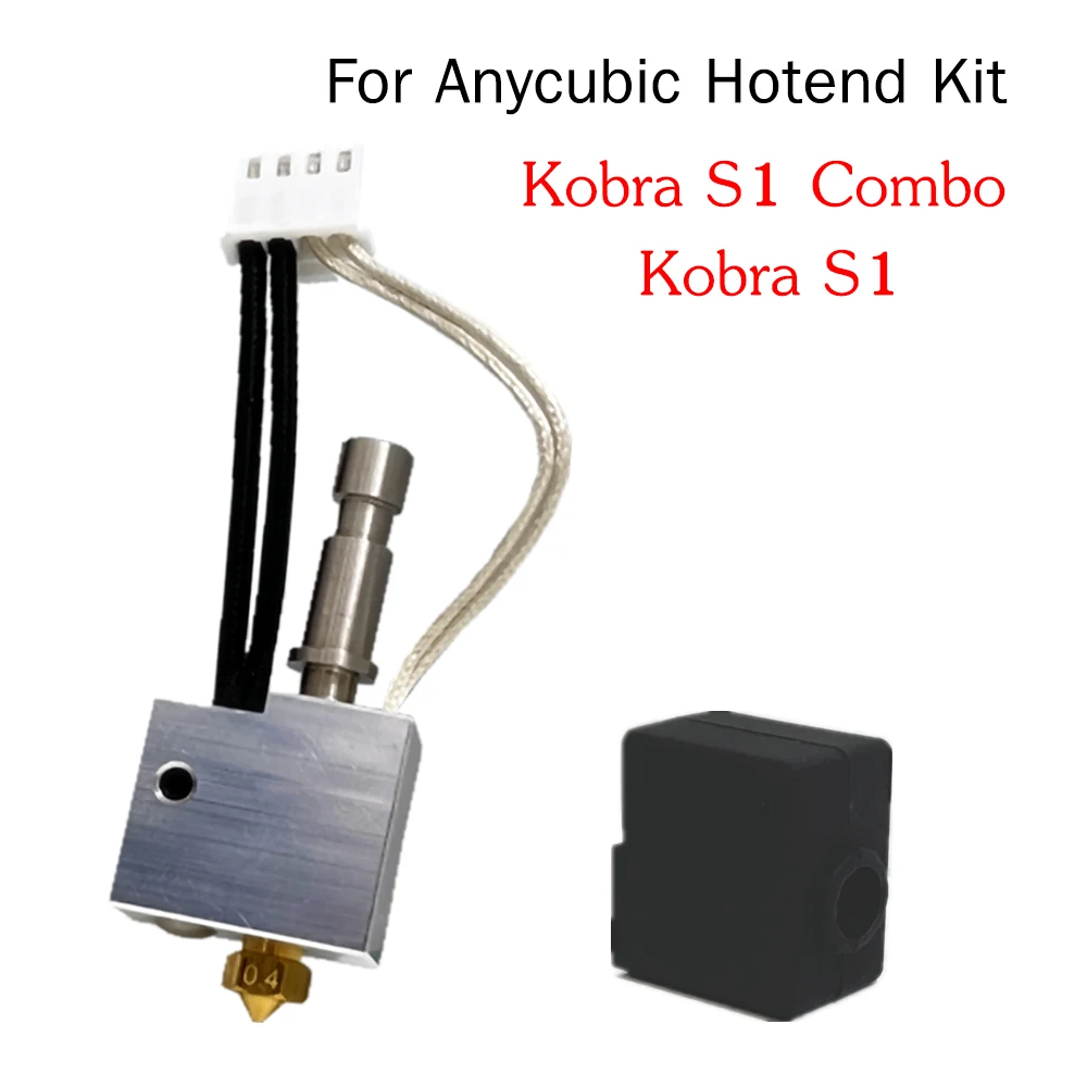 

Hotend For Anycubic Kobra S1, S1 Combo Accessories Nozzle Stainless Steel Bimetal Throat for Anycubic Kobra S1 Combo Hot End Kit