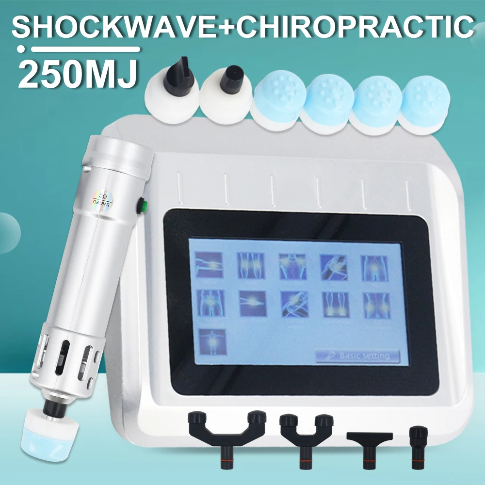 

250MJ Shock Wave Relief Body Pain Chiropractic Device Touch Screen Shockwave Therapy Machine ED Treatment Erectile Dysfunction