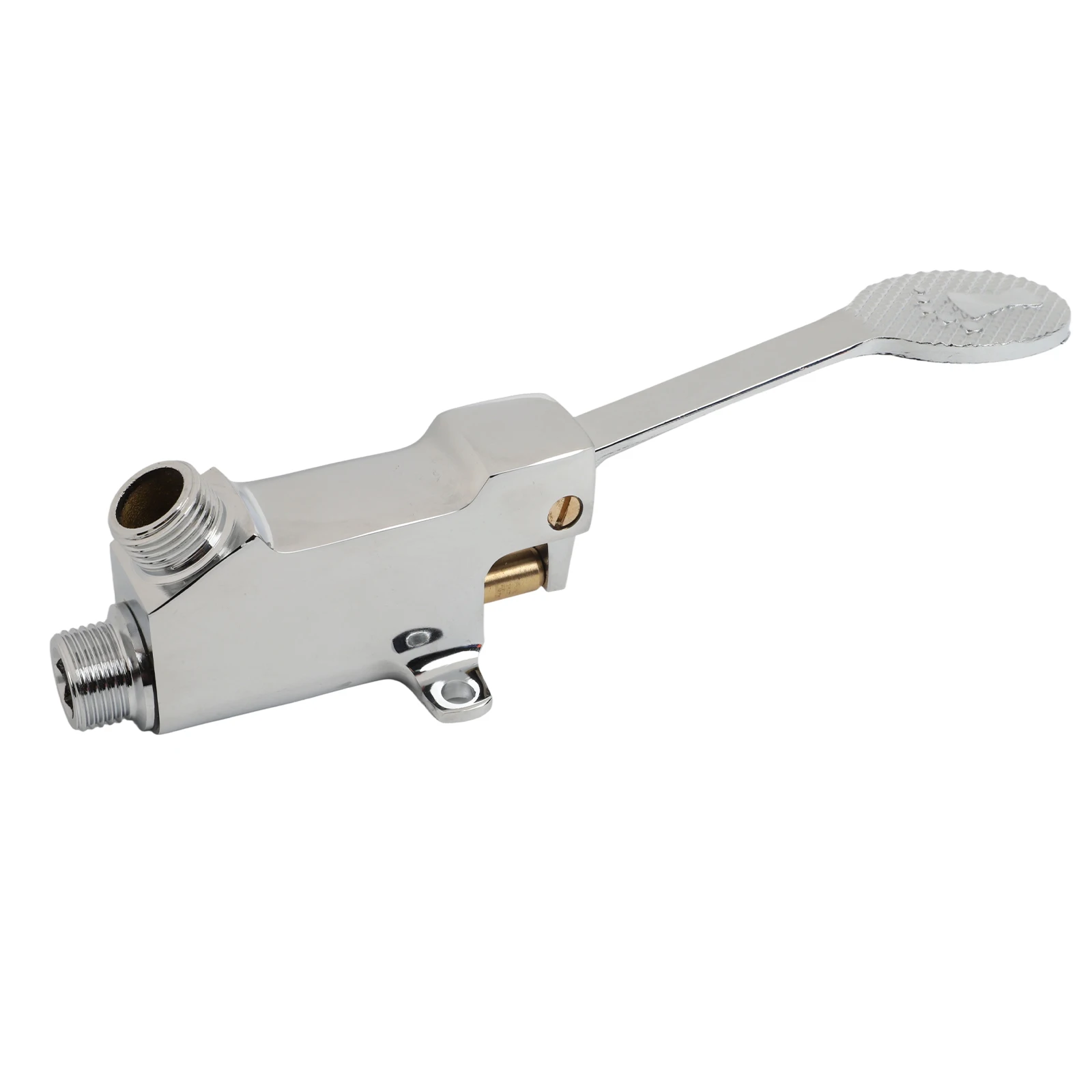Public Use Foot Pedal Valve for Bathroom Sink Featuring Copper Construction and 304 Stainless Steel Internal Parts
